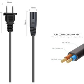 6 Feet AC Power Cord for Lift Chair or Power Recliner, Replacement Power Supply Cable for Okin Limoss Lazboy Pride Catnapper