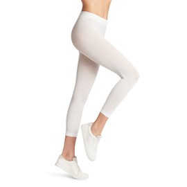 FALKE Women's Leggings Pure Matt 50 DEN Capri W LE Semi Opaque Plain 1 Piece White (White 2209) New - Environmentally Friendly, L, White (White 2209) Environmentally friendly