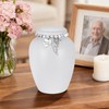 SOITIS Urn for Human Ashes Keepsake- 4.8 Inches White Ceramic
