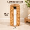 Wicker Toilet Paper Holder for Bathroom – Freestanding 3-Roll Storage