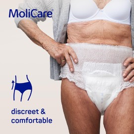 MoliCare Premium Mobile Disposable Briefs: Discreet Use for Incontinence for Women and Men, 5 Drops, Size S (60–90 cm Hip Circumference), 14 Pieces