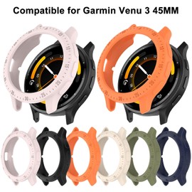 HXFRTYU 6 Pack Case Compatible for Garmin Venu 3 45MM, Scratch-Resistance TPU Military Protection Rugged Cover Bumper for Garmin Venu 3 45MM Smartwatch Accessories