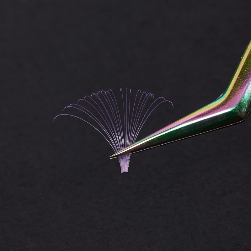 Cdolored Eyelash Extensions Easy Fan Purple 9-16mm Mixed D Curl