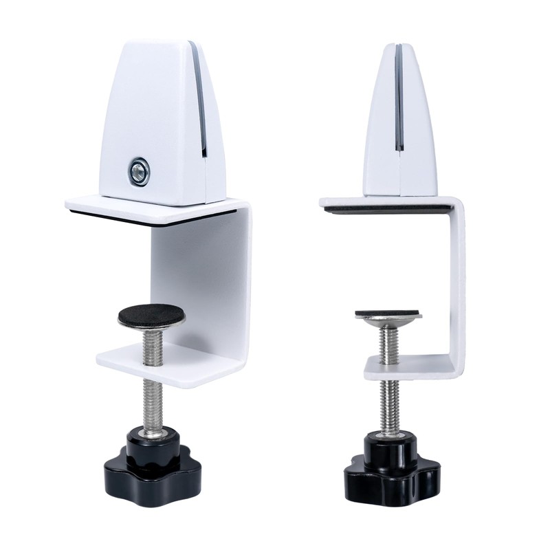 Adjustable Desk Divider Partition Clips, Sneeze Guard Support Clamps for