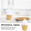 Ciieeo 2 pcs White Mechanical Kitchen Timer Cooking Timer Creative