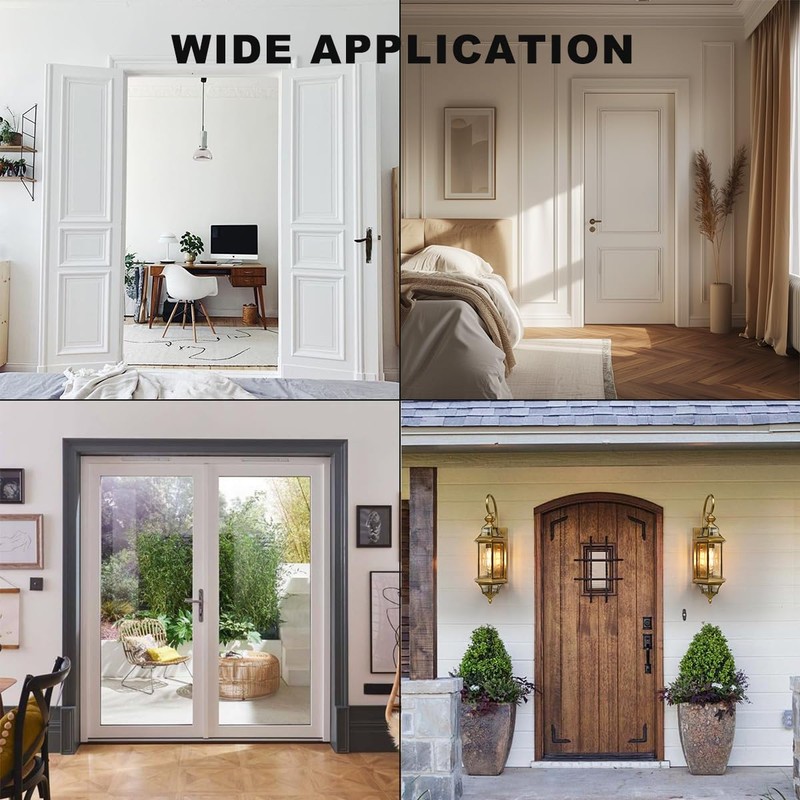VOLUKA 6 Pack Non-Mortise Door Hinges - Easy to Install,