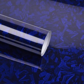 Lypumso Blue Forged Carbon Fiber Vinyl Wraps, Car Wraps Vinyl Rolls for DIY Use, High Gloss Self-Adhesive Stickers for Auto Interior and Exterior, Vehicle Films with Air Release Technology 1ft x 5ft