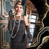 8 Pieces 20s Costume Women's Set, 1920s Accessories Women's Headpiece,