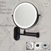 7–8 Inch Wall-Mounted LED Makeup Mirror, 1X/3X–10X, Battery & USB