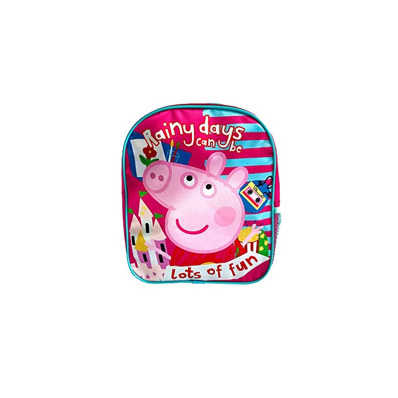 PeppaPig Rainy Days Children's Character Premium Backpack School Bag w