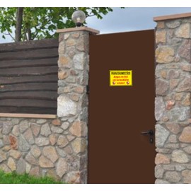 Daged Privatgrundstück Ablegen von Müll und Gartenabfällen verbotten Sticker 23 x 16 cm Safety Sign Sticker T-075