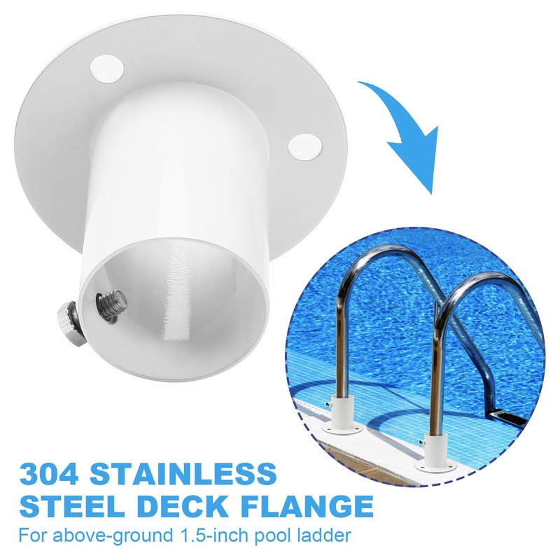 Screw Man 1 1/2" Deck Anchor Flange (2 Pcs) for