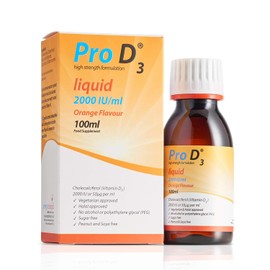 Liquid 100ml (Vitamin D3-2000 IU / 50mcg) [Alcohol Free] Vegetarian Society Approved - Gluten Free - Salt Free Gelatin Free - SOYA Free - Peanut Free - Sugar Free - Halal - Kosher