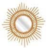 Wall Decor Rattan Mirror Star Shape Unique Simple Handwoven Mirror