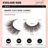 7 Pairs 3D Brown False Eyelashes Natural Look Fluffy Volume