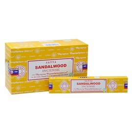 Satya Incense Sticks, 12 Packs x 15g, Sandalwood