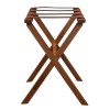 Homeroots Hotel Light Walnut Folding Luggage Rack With Four Straps