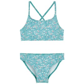 Playshoes Girls' Two-Piece Bikini, Flowered, 122 - 128