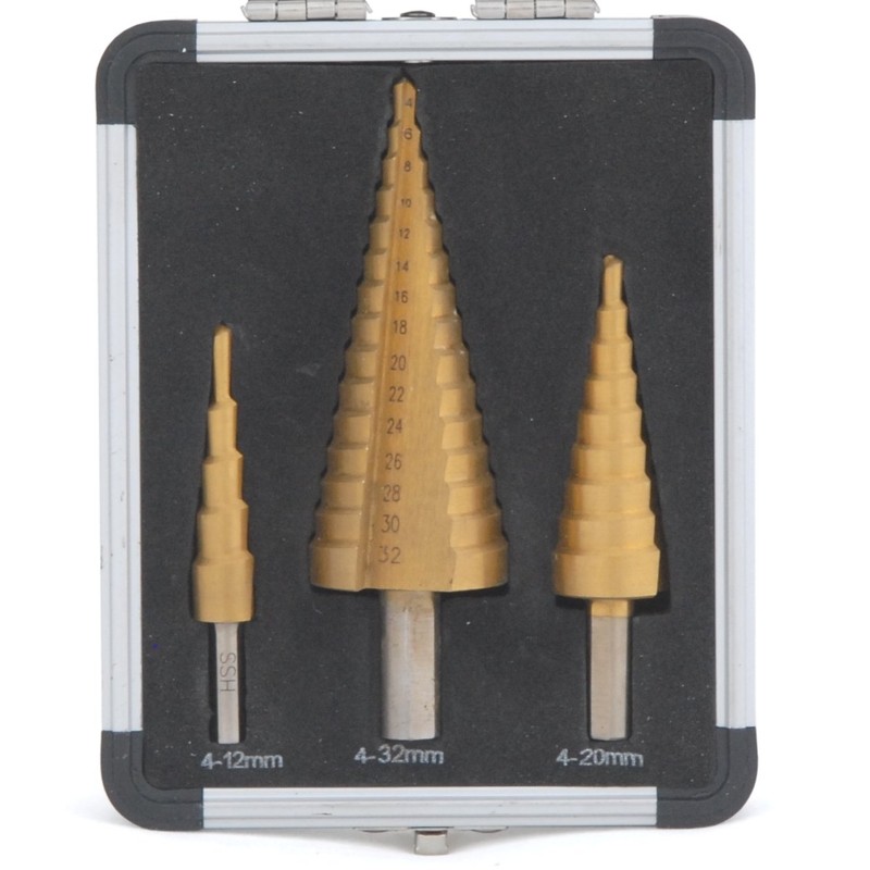 Rolson 48890 3 pc HSS Step Drill Set