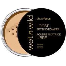 Wet n Wild Photo Focus Polvo Banana Suelto, Acabado Suave, Vegano, Sin Parabenos, Efecto Mate, Larga Duración, Fijador de Maquillaje Ligero para Base 
