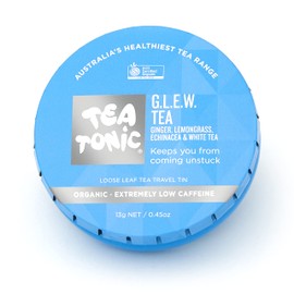 Glew (Ginger, Lemongrass, Echinacea, White Tea) Tea Loose Leaf Travel Tin