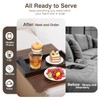 Kssiaz Couch Arm Tray, Bamboo Sofa Tray Table for Couch,