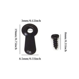 Honbay 100 Sets of Black Metal Picture Frame Turn Button and Screws for Custom Built Frames or Frame Repairs