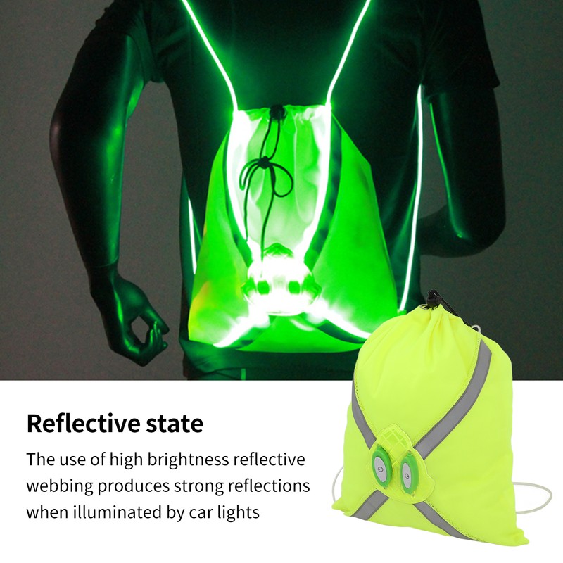 LED Fiber Optic Bundle Pocket Outdoor Cycling Night Running Reflective