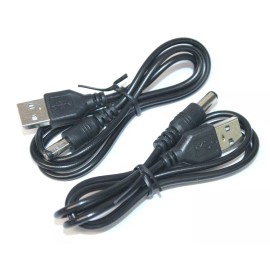 Unbranded/Generic 2x USB A Male To DC 5.5mm x 2.1mm Female Plug DC Power Supply Socket Cable Cord