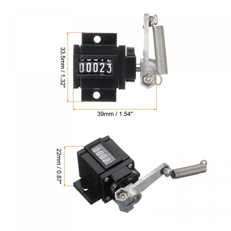 uxcell Manual Tally Counter with Spring, 5 Digits Tally Counter