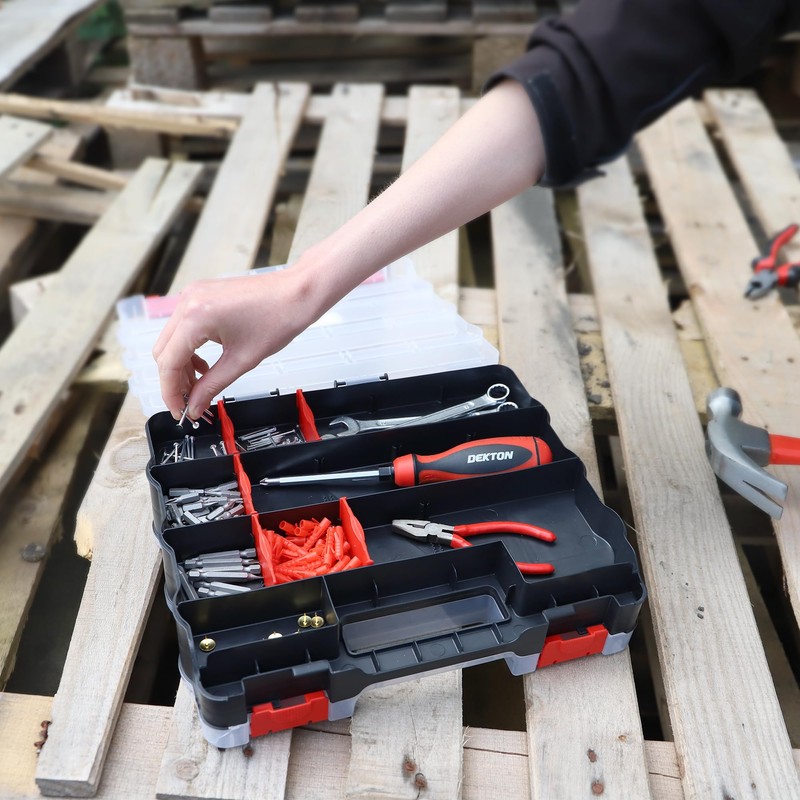 Dekton Jumbo Double Sided Organizer- Organizer Box With 32 Compartments|