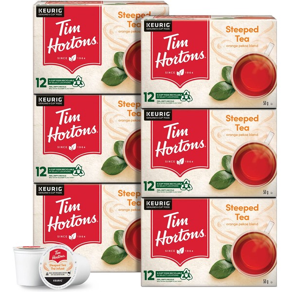 Tim Hortons Steeped Orange Pekoe Tea, Single Serve Keurig K-Cup Pods, 72 Count