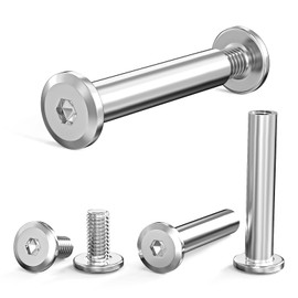 ORTAVA Pack of 30 M5 x 30 mm (30 x Furniture Screws, 30 x Sleeve Screws), Stainless Steel A2 V2A Cabinet Connectors, Furniture Connectors, Cabinets, Wooden Boards