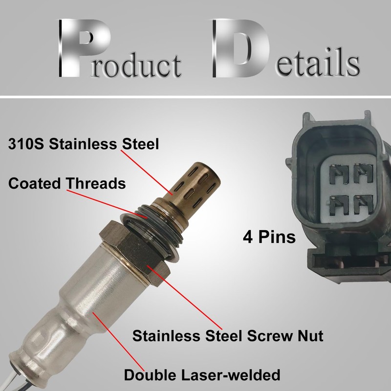 TINJO Oxygen Sensor Upstream & Downstream O2 Sensor Fit for