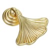 Hedume 16 Pack Ginkgo Leaf Shape Knob Handles, Golden Drop