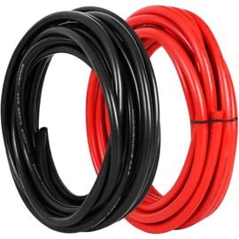 Shonsin 8 Gauge Silicone Wire 10ft Black & 10ft Red, Ultra Flexible 8 AWG Welding Cable 1650 * 0.08mm Stranded Tinned Copper 600V 200℃ - RC, Battery, Car, Inverter
