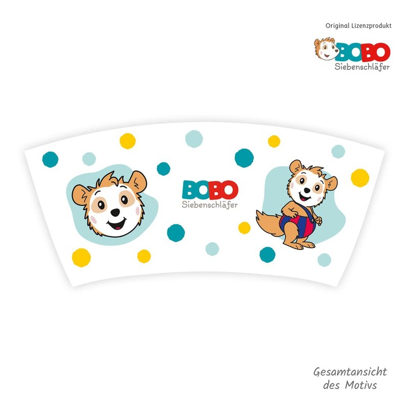 Trötsch BOBO Siebenschläfer Kindertasse blau Geschenktasse aus Porzellan: Kindergeschirr Tasse