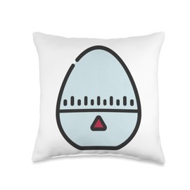 Egg Timer Eggtimer Kitchen Timer Cooking Baking Throw Pillow