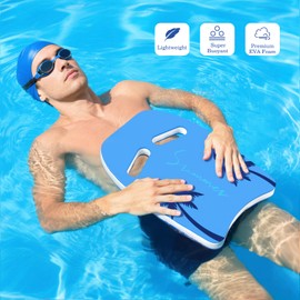 HeySplash Swim Kickboard for Adults, Swimming Kickboard Cute Pattern Swim Training Aid for Adults, Pool Exercise Equipments for Beginning Swimmers Safety Swim Board Auxiliary, Indigo