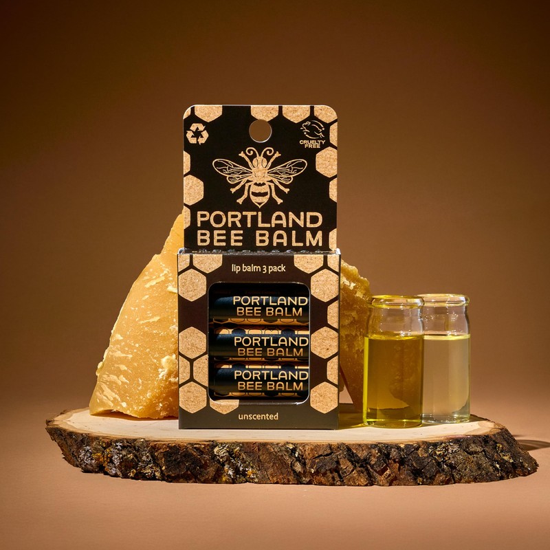 Portland Bee Balm All Natural Handmade Beeswax Based Lip Balm,