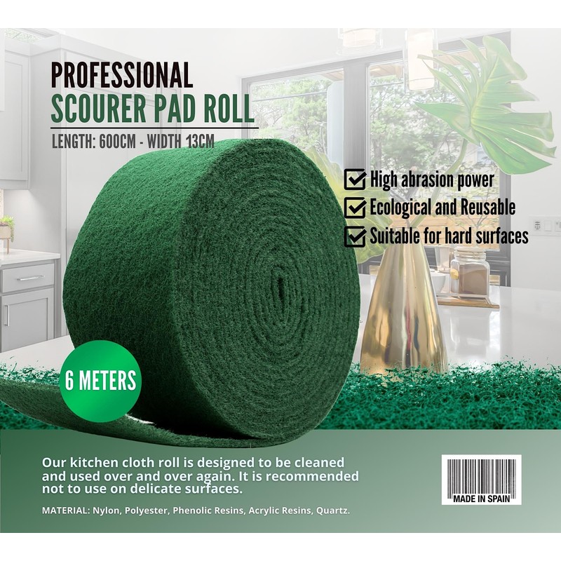 DOJA Barcelona Sponge Kitchen Roll 6 m Made in EU