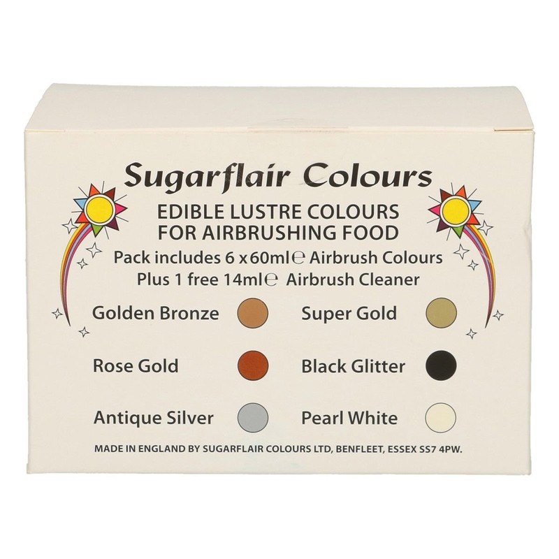 Sugarflair Mixed Glitter Airbrush Collection (7 Pack)