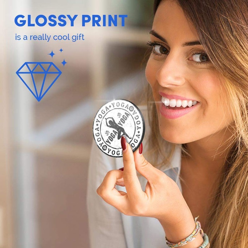 Round MDF Magnets - Yoga Meditation 39819