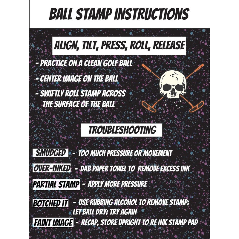 SHANKITGOLF Golf Ball Stamp, Palm, Round, Golf Ball Marker, Plastic