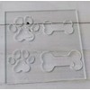 Kingria 4 in1 Print Dog Bone/Paw Router Template for Woodworking