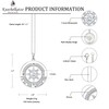 Kuschelkatze 1 Carat Moissanite Compass Pendant Necklace in Sterling Silver