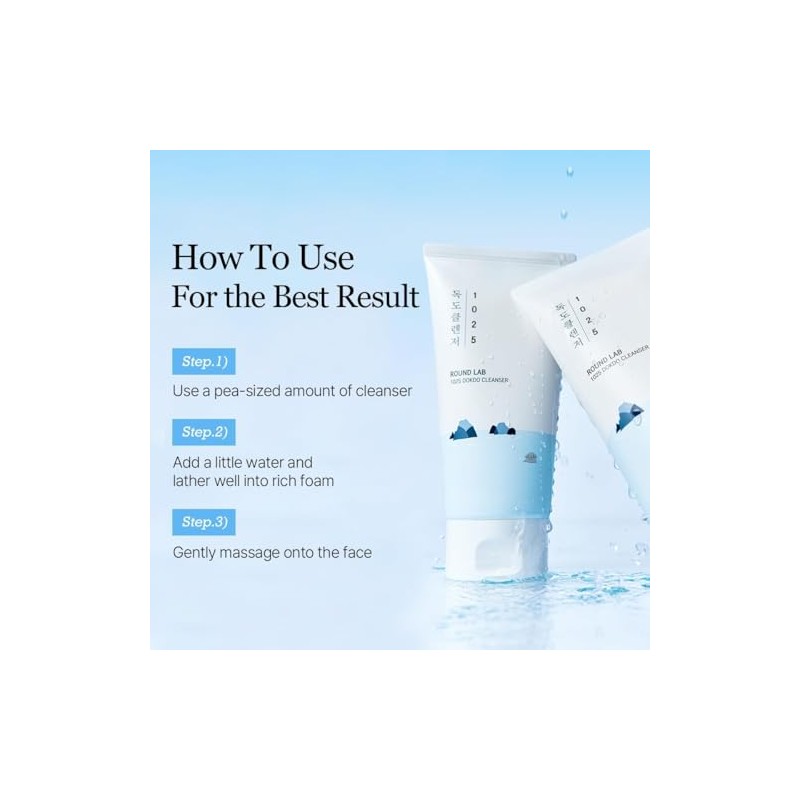 Round Lab 1025 Dokdo Cleanser Limpiador Facial Hidratante con pH
