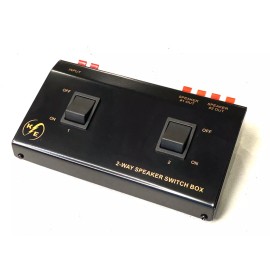 Universal A/B A+B Switch 1 IN - 2 OUT 2 Way Stereo Receiver Speaker Set Selector