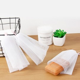 Soap Foaming Net Facial Cleansing Bubble Maker Pouch Foaming Face Wash Net 7ea
