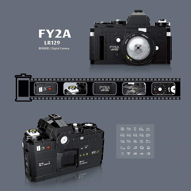 Digital Camera Building Kit, Retro Digital Camera Building Model Set.